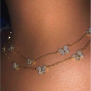 Butterfly Necklace, butterfly pendant necklace , butterfly choker, charm butterf